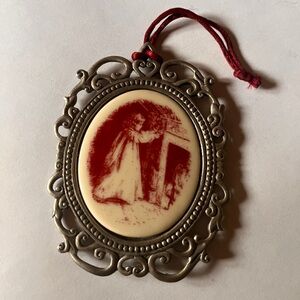 Pewter Porcelain Ornament Red and Cream Cameo Ornament Seagull Pewter ornaments